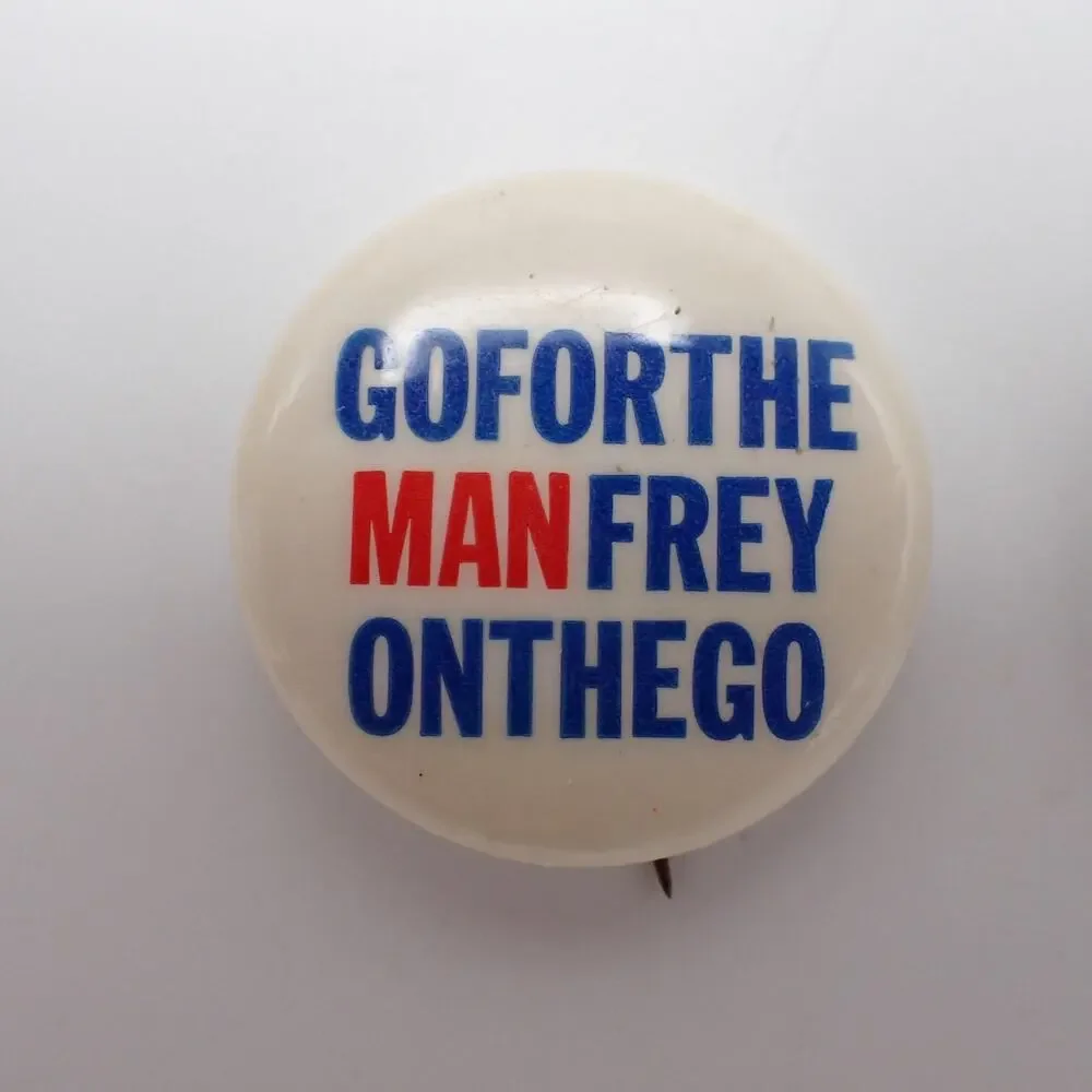 Vintage PA VFW Manfrey Campaign Pinback Buttons Pair Bastian Bros